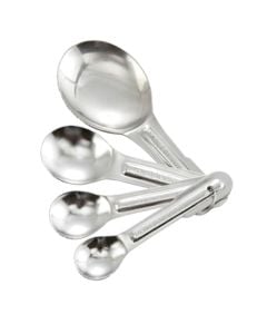 Winco MSP-4P Measuring Spoon Set, 4 Piece, Stainless Steel