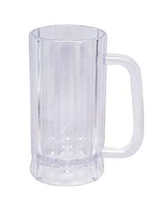 GET 16 oz Beer Mug, Clear Plastic, 1 dz