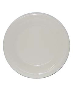 GET 9" Wide Rim Plate, Ivory Melamine, 1 dz