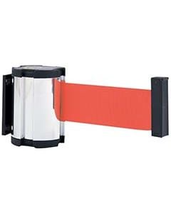 Beltrac Wall Mount Stanchion Barrier with 7' Red Retractable Belt