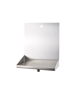 American Beverage 1 Faucet Wall Mount 8" x 8" Stainless Drip Tray
