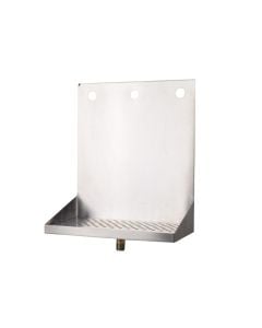 American Beverage 3 Faucet Wall Mount 12" x 8" Stainless Drip Tray