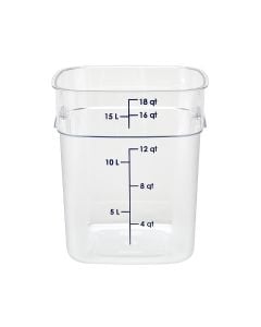 Cambro 18SFSPROCW135 CamSquare® FreshPro Food Container, 18 qt