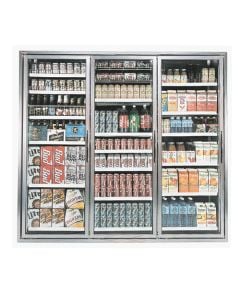 3 Glass Door Set for Convenience Store Display Coolers (30" x 72" each)