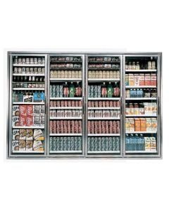 4 Glass Door Set for Convenience Store Display Coolers (23-1/4" x 72" each)