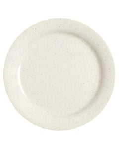 GET 7-1/4" Wide Rim Plate, Ivory Melamine, 1 dz
