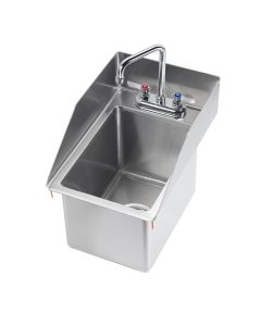 Krowne HS-1220 Drop-In Hand Sink with Side Splashes and Deep Bowl
