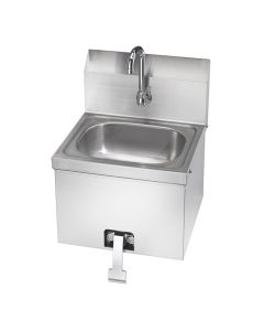 Krowne HS-15 Wall-Mount Hand Sink with Knee Pedal Valve and Skirt