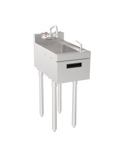 Krowne 18-12DST Silver Series Hand Sink 12" W x 22.5" D with Faucet Soap and Towel