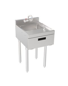 Krowne 18-18ST Silver Series Hand Sink 18" W x 22.5" D with Faucet Soap and Towel