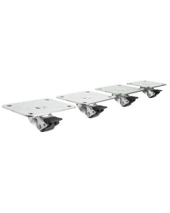 Krowne 28-168S Plate Casters 4" x 5" Plate 1" Wheel Brake