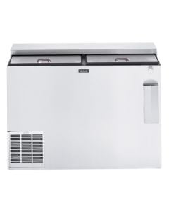 Perlick 48" Horizontal deepwell bottle cooler, flat top, two lids stainless Steel exterior Perlick BC48-STK 