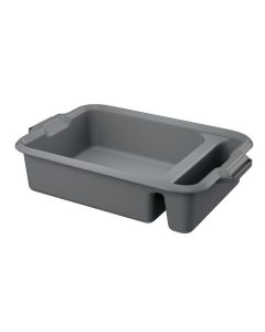 Vollrath 52632 Signature Heavy-Duty 2-Compartment Bus Box Gray