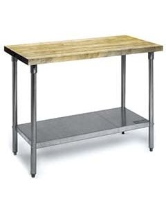 Bakers Commercial hardwood top worktable 24" x 72" Eagle Group MT2472B