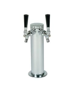 American Beverage Stainless Steel Beer & Wine Tower | Two Faucet | 3" Column