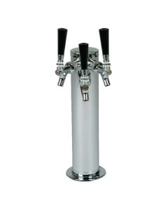 American Beverage Stainless Steel Beer & Wine Tower | Three Faucet | 3" Column 