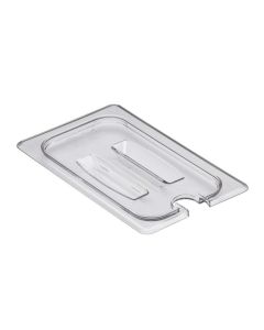 Cambro 40CWCHN135 Camwear Plastic Food Pan Cover | 1/4 Size | Notched