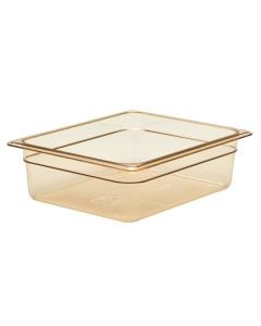 Cambro 1/2 Size Microwave Pan, 4"d - Amber