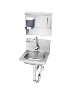 Krowne HS-13 Wall Mount Hand Sink with Electronic Faucet and Soap and Towel Dispenser