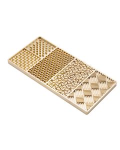 Krowne KDP1-48 Brass Ice Design Plate 8" x 4"