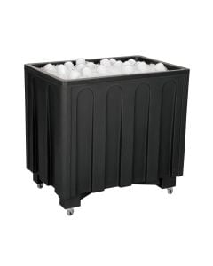IRP Black Frost Box Ice Caddy / Merchandiser | 96 Qt Beverage Cooler