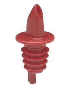 Disposable Free Flow Red Liquor Bottle Pourer Top (Pack of 12)