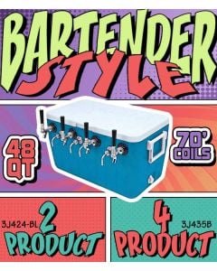 American Beverage Bartender Style 48 Qt Jockey Boxes | Blue