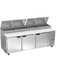 Beverage Air DP93HC Refrigerated 93" Three Door Pizza Prep Table