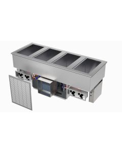 Delfield Hot & Cold 4-Pan Drop-In Food Well