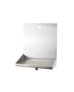 American Beverage 1 Faucet Wall Mount 8" x 6" Stainless Drip Tray