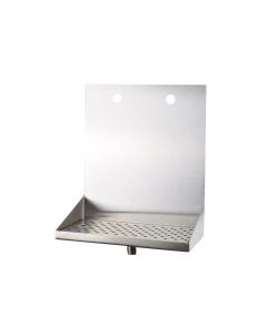 American Beverage 2 Faucet Wall Mount 8" x 6" Stainless Drip Tray