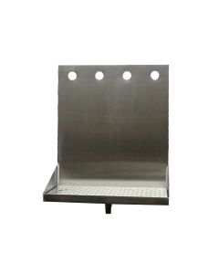 American Beverage 4 Faucet Wall Mount 12" x 6" Stainless Drip Tray 