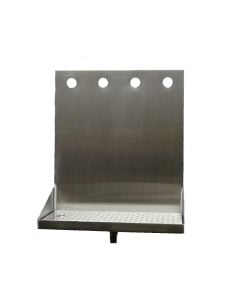 American Beverage 4 Faucet Wall Mount Stainless Beer Tap Drip Tray (16" Length)