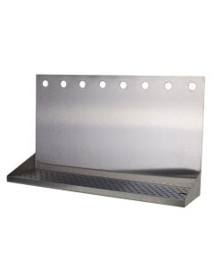 American Beverage 8 Faucet Wall Mount 24" x 8" Stainless Drip Tray