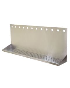 American Beverage 12 Faucet Wall Mount 36" x 8" Stainless Drip Tray