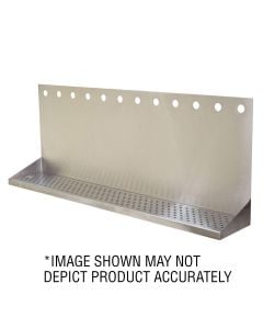 American Beverage 16 Faucet Wall Mount Stainless 60" x 6" Drip Tray