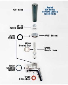 Faucet Parts for Perlick 600 Series Forward Sealing Faucets