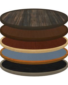 Inlay Wood Edge Round Tabletop