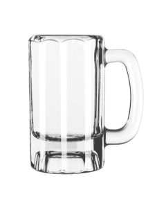 Libbey 5016 12 Oz. Glass Paneled Beer Mug