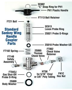 Replacement Parts for Standard Sankey Wing Handle Couplers