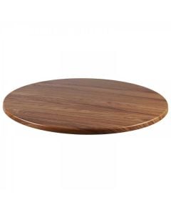 28" Dia. Round Indoor/Outdoor Wood Table Top | Teak Finish