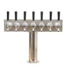 7 Faucet Beer Tower Stainless "T" Style 3" Column