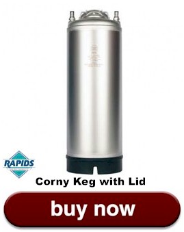 corny keg or cornelius keg with lid for home brew beer or cold brew coffee