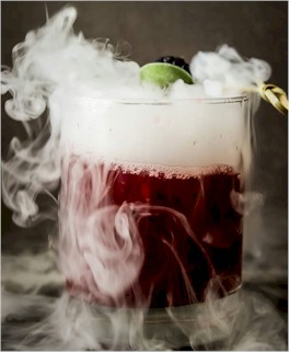 smoking blackberry sage margarita - halloween cocktail ideas for your bar or restaurant