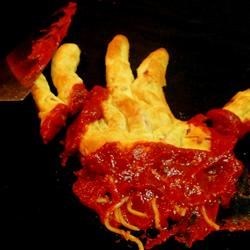 Bloody Hand Sandwich Recipes for Halloween Food Recipes for Bars and Restaurants