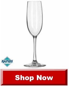 Flute Glass For Beer with High Carbonation Lambics and Fruit Beers