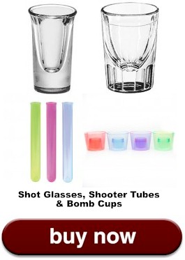 shot glasses, shooter tubes and bomb cups at wholesale prices at Rapids Wholesale