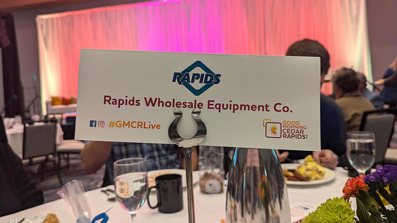 Rapids Wholesale Equipment at Good morning Cedar Rapids Event